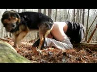 Outdoor dog sex with beautiful big ass chick